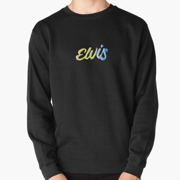Graffiti Pastel Rainbow Elvis Name Label (Black) Pullover Sweatshirt RB0712 product Offical elvis Merch