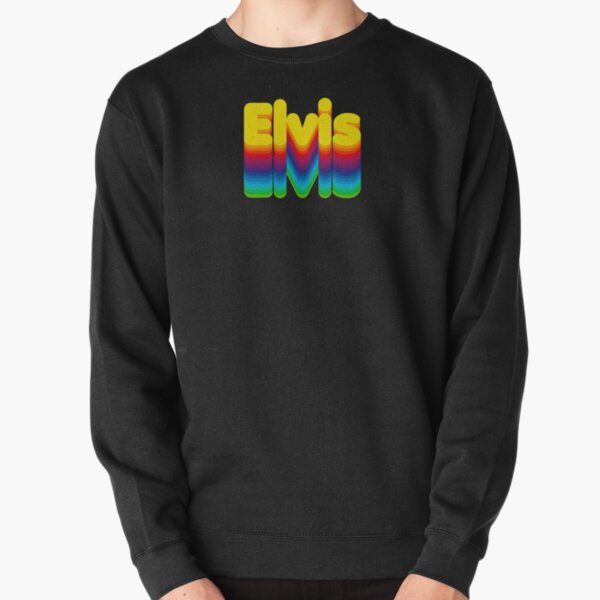 Rainbow Layers Elvis Name Label (Black) Pullover Sweatshirt RB0712 product Offical elvis Merch