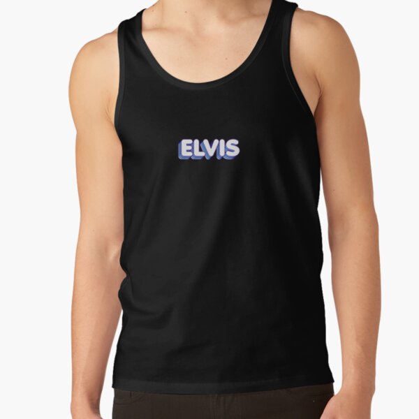 Blue Layers Elvis Name Label (Black) Tank Top RB0712 product Offical elvis Merch