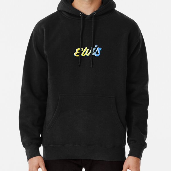 Graffiti Pastel Rainbow Elvis Name Label (Black) Pullover Hoodie RB0712 product Offical elvis Merch