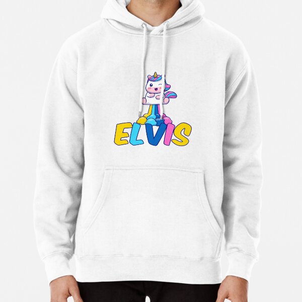 Unicorn Poop Rainbow - Elvis Name Label  Pullover Hoodie RB0712 product Offical elvis Merch