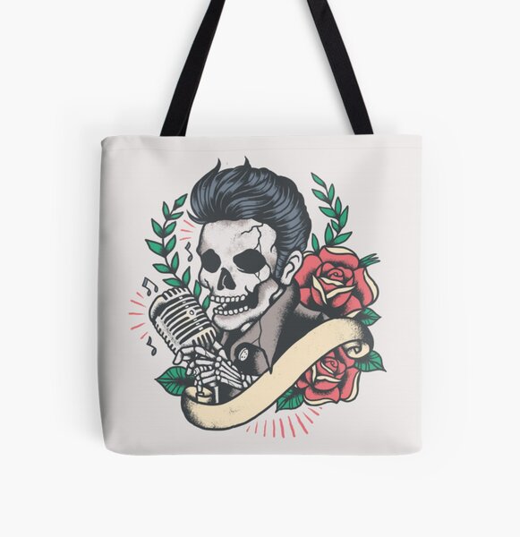 Elvis and Roses All Over Print Tote Bag RB0712 product Offical elvis Merch