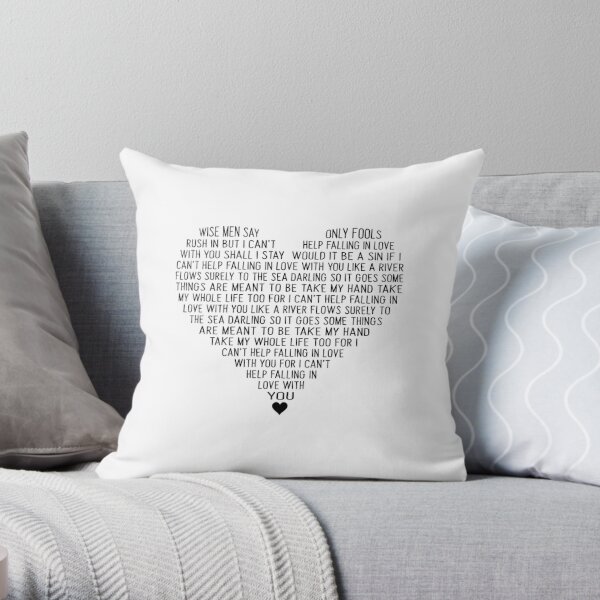 Elvis Presley Can_t Help Falling In Love   Throw Pillow RB0712 product Offical elvis Merch
