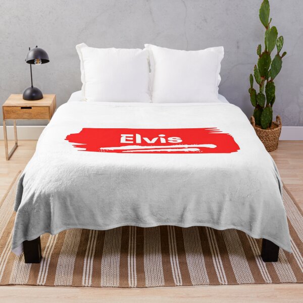 Elvis Name Label - Gift For Male Named Elvis Throw Blanket RB0712 product Offical elvis Merch