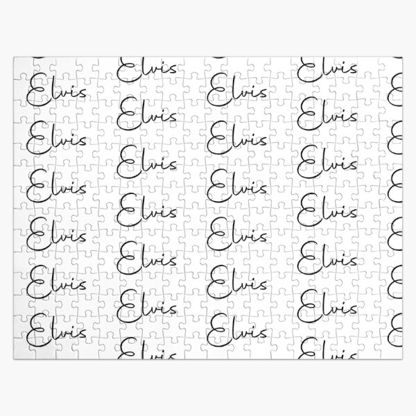 Elvis Cursive Name Label Jigsaw Puzzle RB0712 product Offical elvis Merch