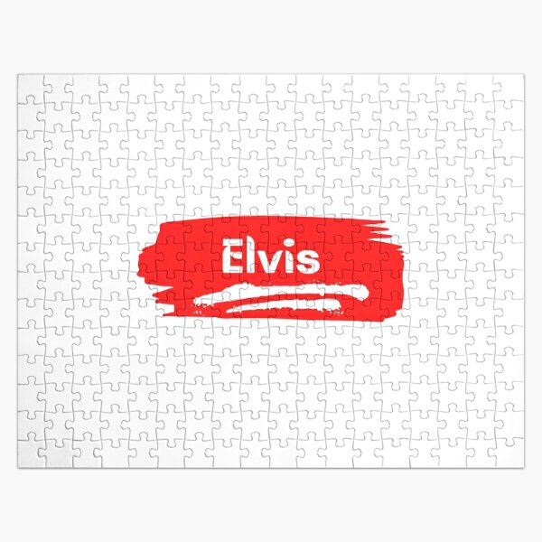Elvis Name Label - Gift For Male Named Elvis Jigsaw Puzzle RB0712 product Offical elvis Merch