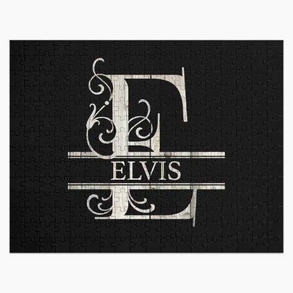 Elvis Name - Wood Style  Monogram Letter E The Elvis Name Gift For Elvis Jigsaw Puzzle RB0712 product Offical elvis Merch