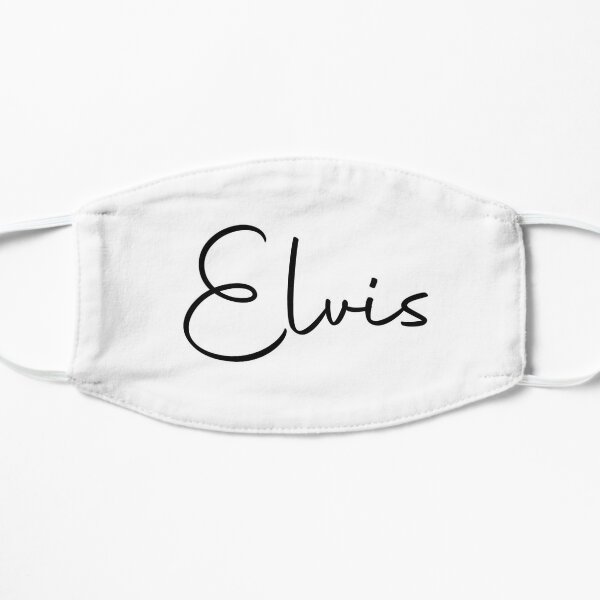 Elvis Cursive Name Label Flat Mask RB0712 product Offical elvis Merch