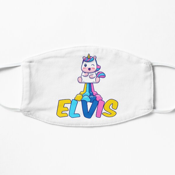 Unicorn Poop Rainbow - Elvis Name Label  Flat Mask RB0712 product Offical elvis Merch