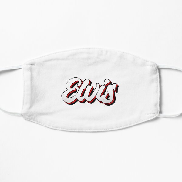 Retro Elvis Name Label Flat Mask RB0712 product Offical elvis Merch