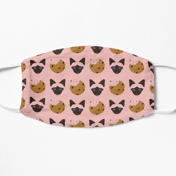MFM-Inspired "Elvis, Wanna Cookie?" Siamese Cat Pattern Flat Mask RB0712 product Offical elvis Merch