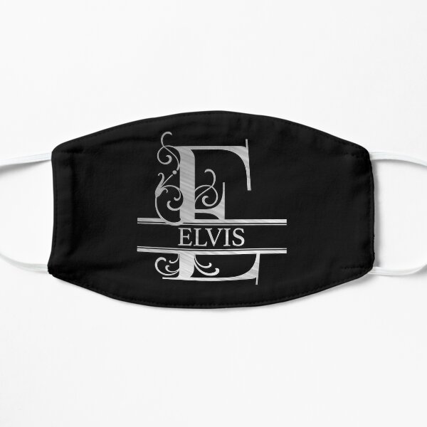 Elvis Name - Silver Metallic Style  Monogram Letter E The Elvis Name Gift For Elvis Flat Mask RB0712 product Offical elvis Merch